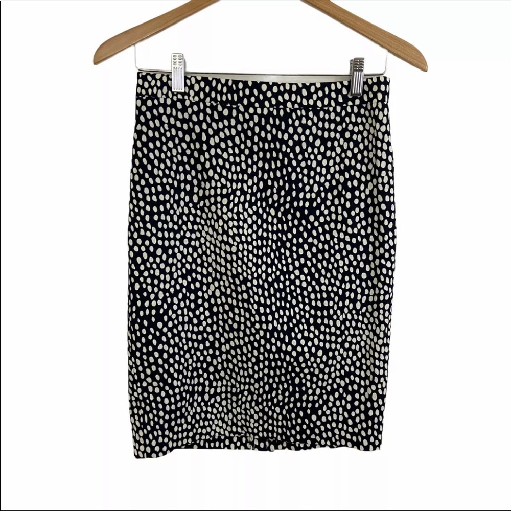Worn a few times. A beautiful polka dot pencil skirt from J. Crew. Size 6
